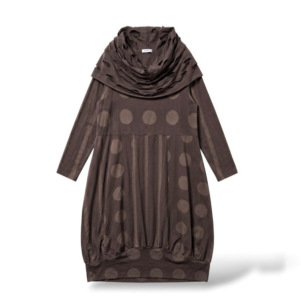 Sweatshirt - Kleid "stripes & dots" mit pfiffigem Kragen - verschiedene Farben