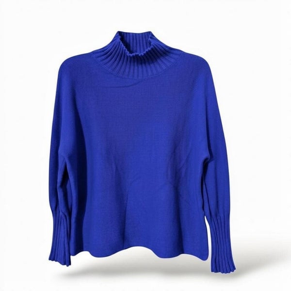 Basic Strick Pulli "Ida" aus Viskosemischfaser royalblau