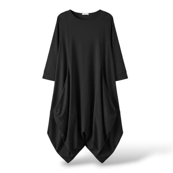 extravagantes Kleid "Tokyo" in einem Premium Comfort- Viskosemix in schwarz